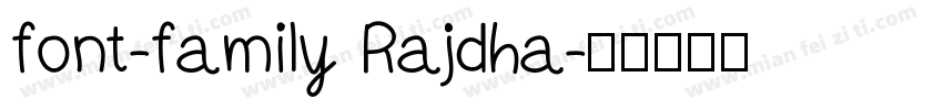 font-family Rajdha字体转换